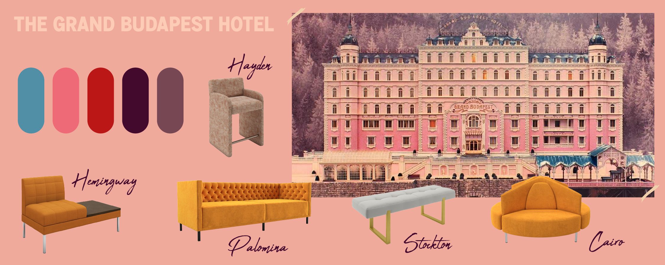 furniture interior design of grand budapest hotel
