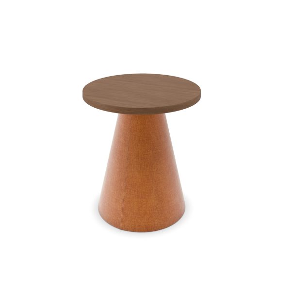 Colin nesting table with upholstered cone base