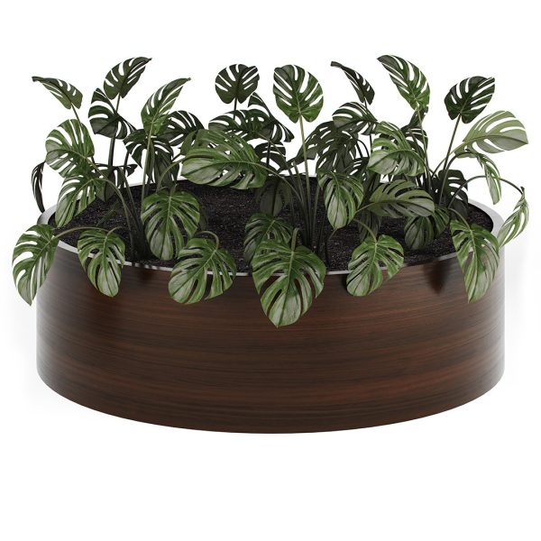 120" round indoor commercial laminate planter