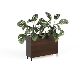 Flourish commercial planter with metal legs and laminate