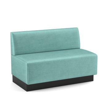 Vaca commercial booth with black abs plastic toe kick